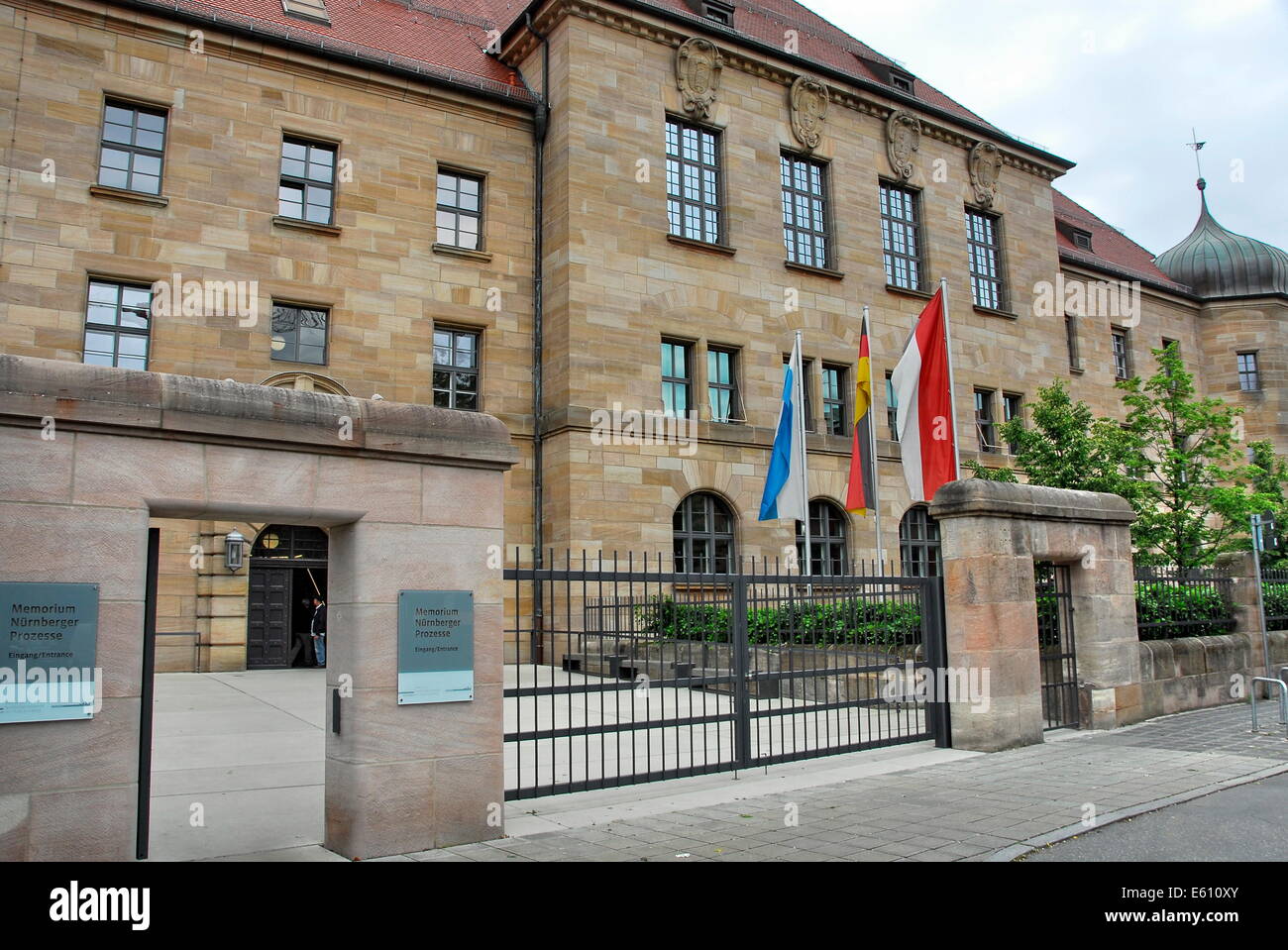 Le site de la Nuremberg procès de crimes de guerre à Nuremberg, Allemagne Banque D'Images