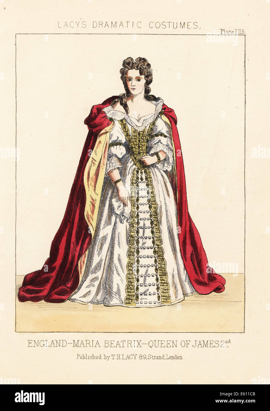Marie de Modène, reine du Roi Jacques II, en Angleterre, 17e siècle. Banque D'Images