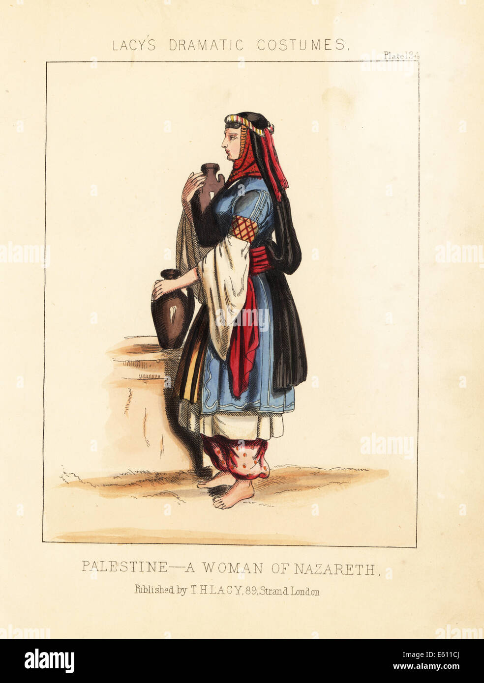 Une femme de Nazareth, Palestine, 19e siècle. Banque D'Images