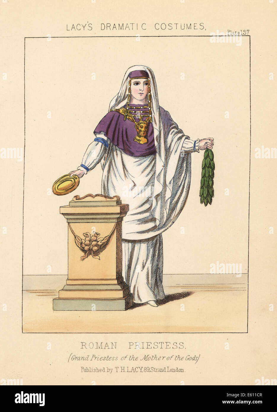 Prêtresse romaine, grand prêtresse Cybèle, Mère des Dieux. Banque D'Images