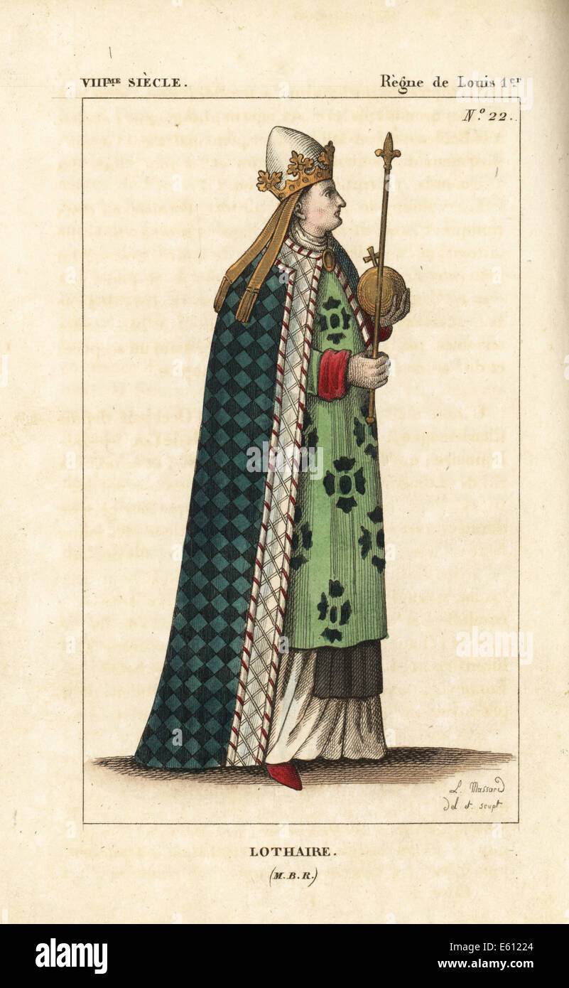 Lothaire I, Empereur des Romains, 795-855. Banque D'Images