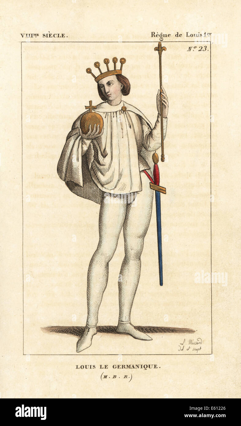 Louis II le Germanique, roi de Bavière, 806-876. Banque D'Images