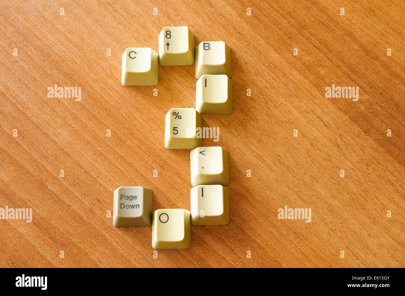 Numéro trois avec boutons claviers Banque D'Images