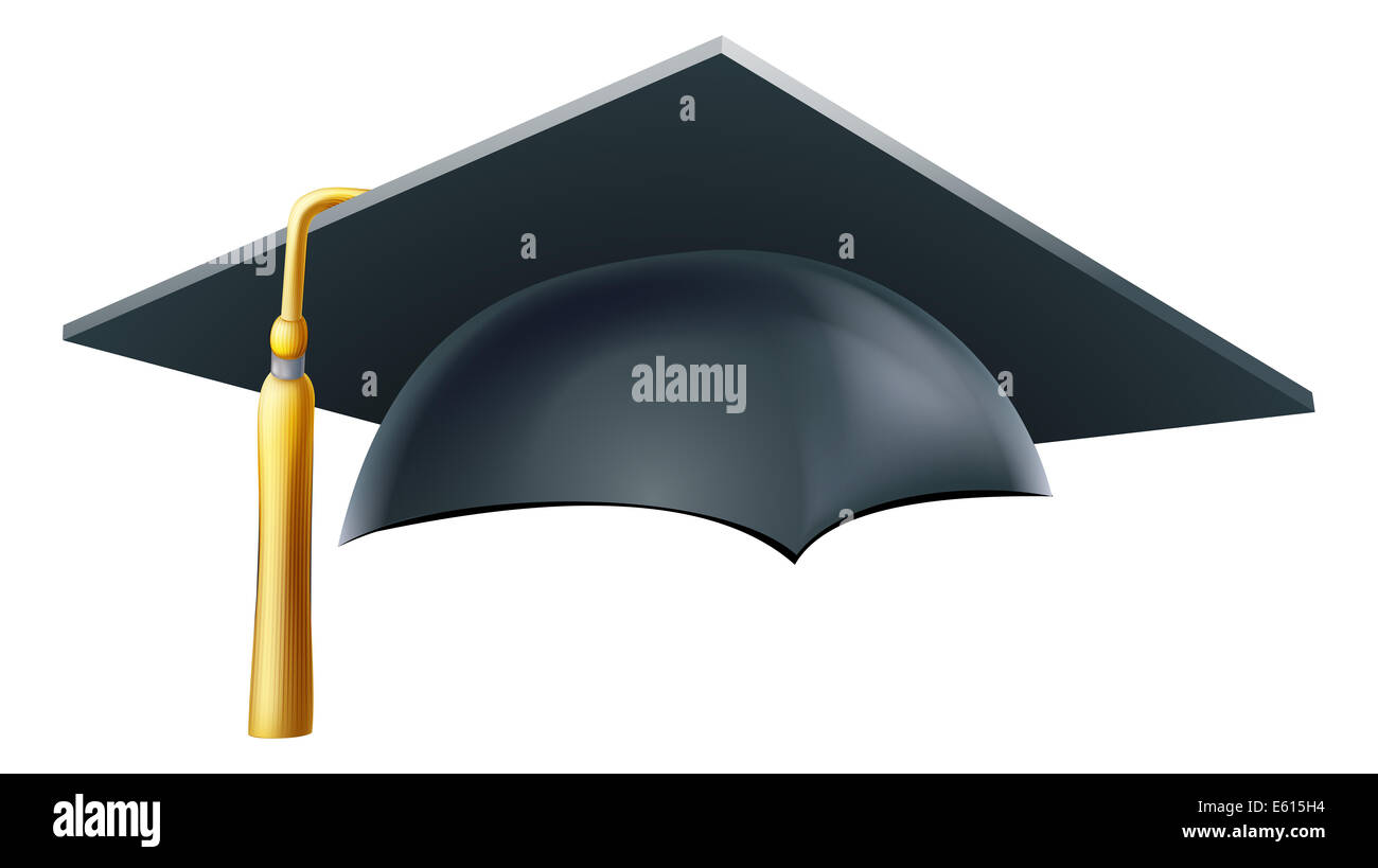 Une illustration d'une graduation ou convocation conseil mortier chapeau ou casquette Banque D'Images