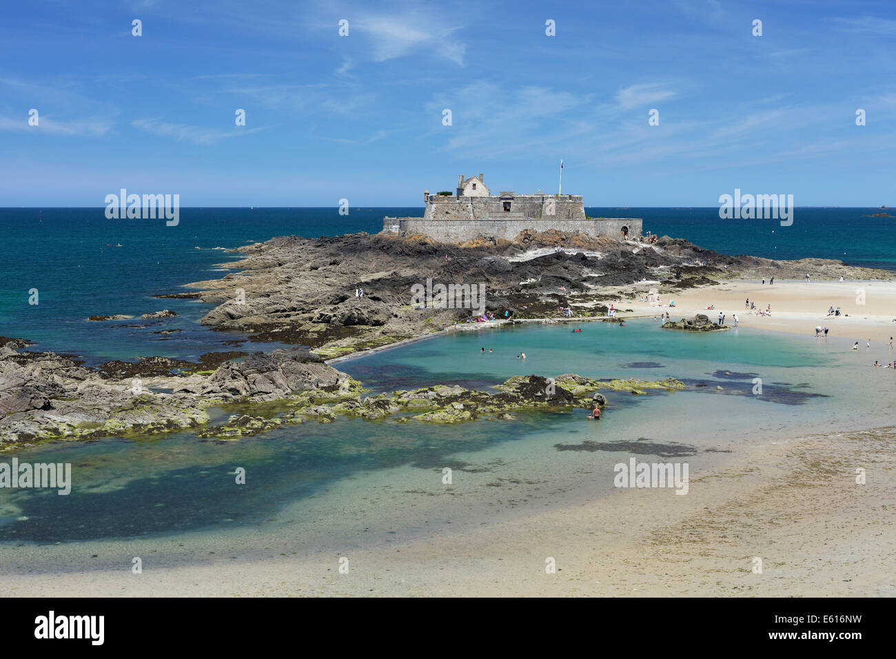 Le Fort National, Saint-Malo, Ille-et-Vilaine, Bretagne, France Banque D'Images