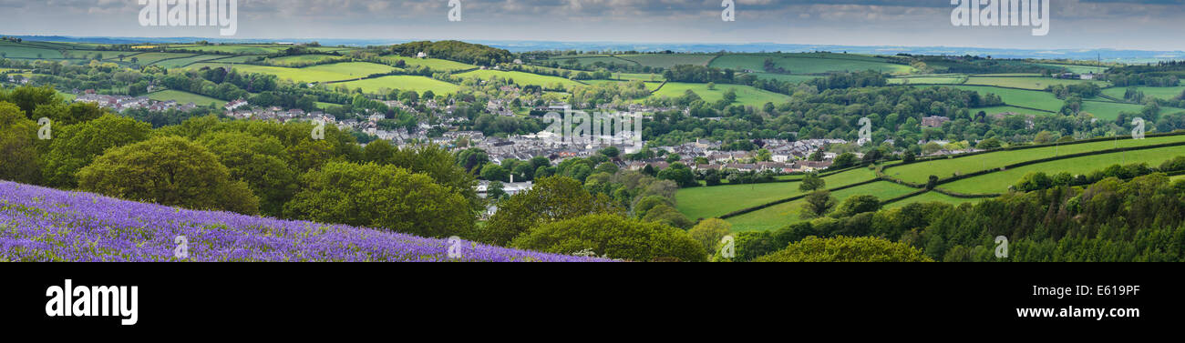 Vue panoramique de la colline de l'Est de Okehampton, Dartmoor Banque D'Images