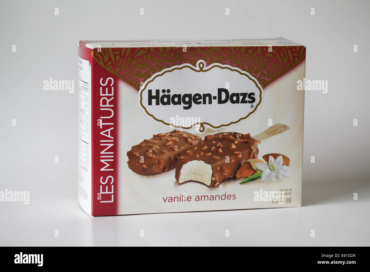 Haagen Dazs vanille amandes Banque D'Images