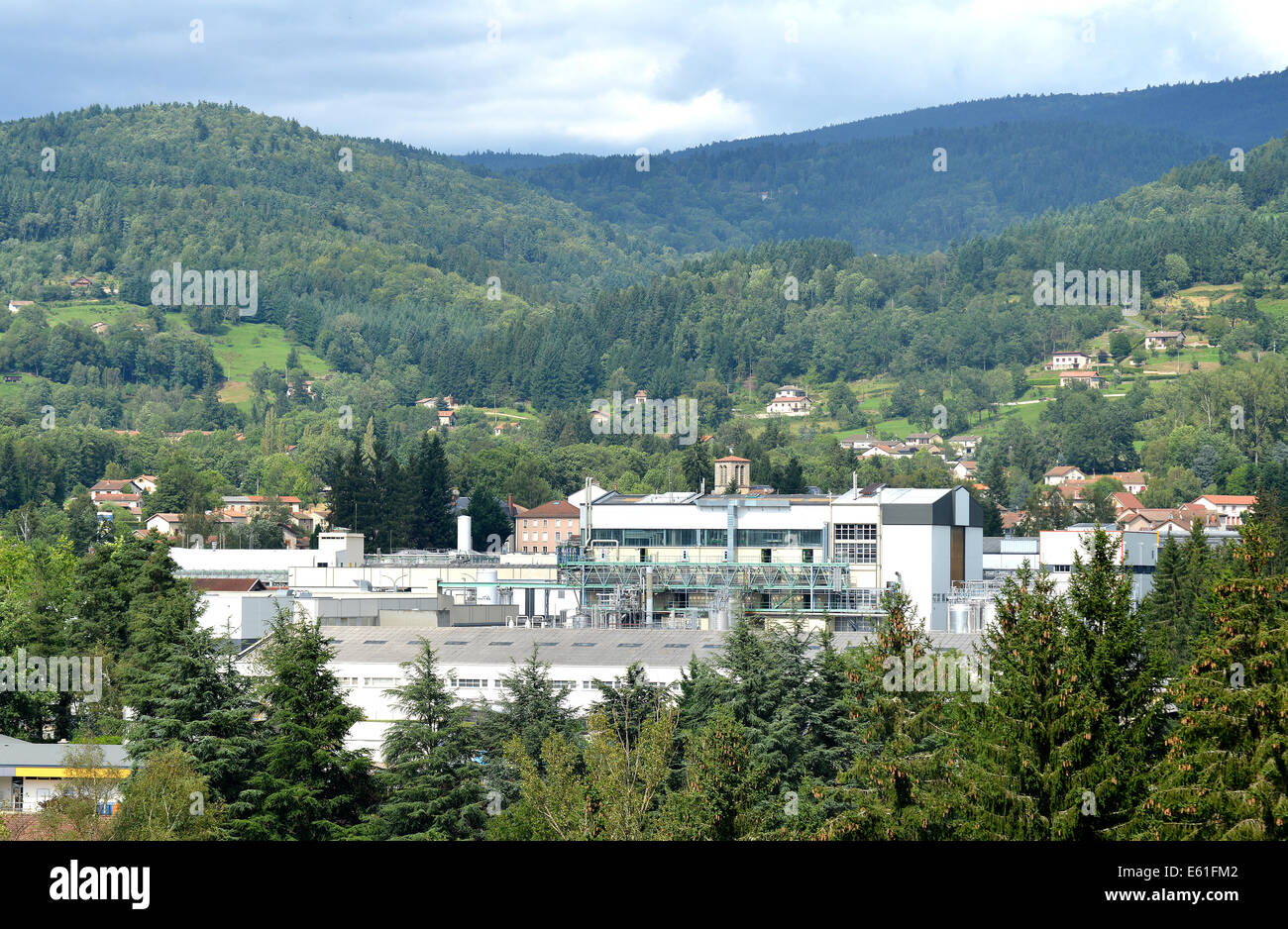 Site de l'usine Sanofi de Vertolaye Puy-de-Dôme Auvergne France Massif-Central Livradois Forez Banque D'Images