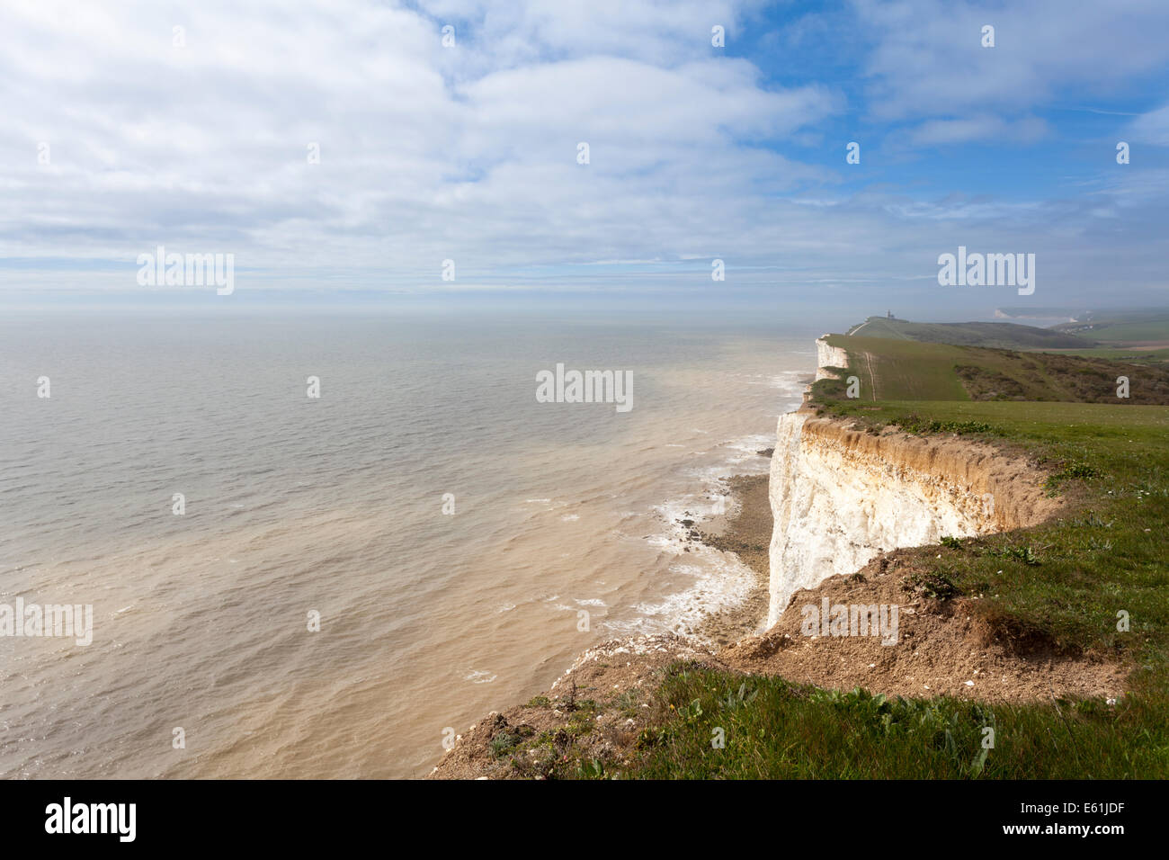 Beachy Head et les falaises de craie blanche près de Eastbourne, East Sussex dans le sud de l'Angleterre Banque D'Images