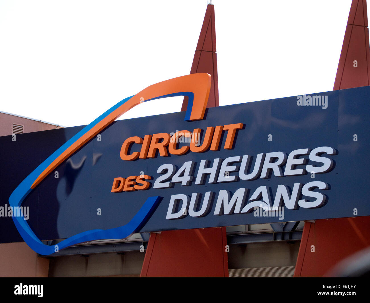 Circuit des 24 Heures du Mans entrée gate sign Banque D'Images