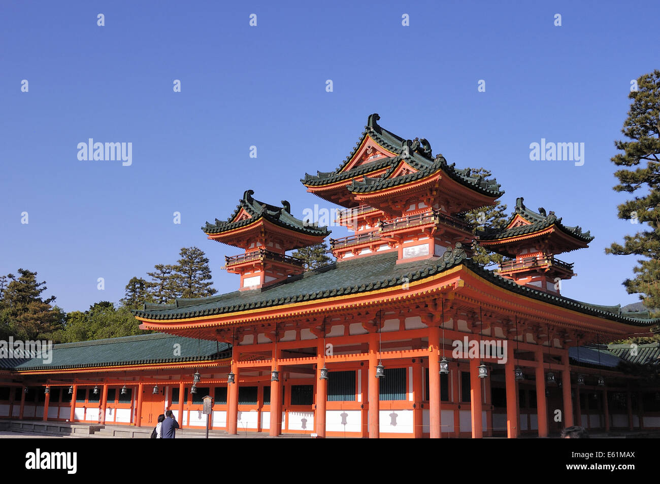 Détail de l'ère Heian Jingu, Kyoto, Japon Banque D'Images