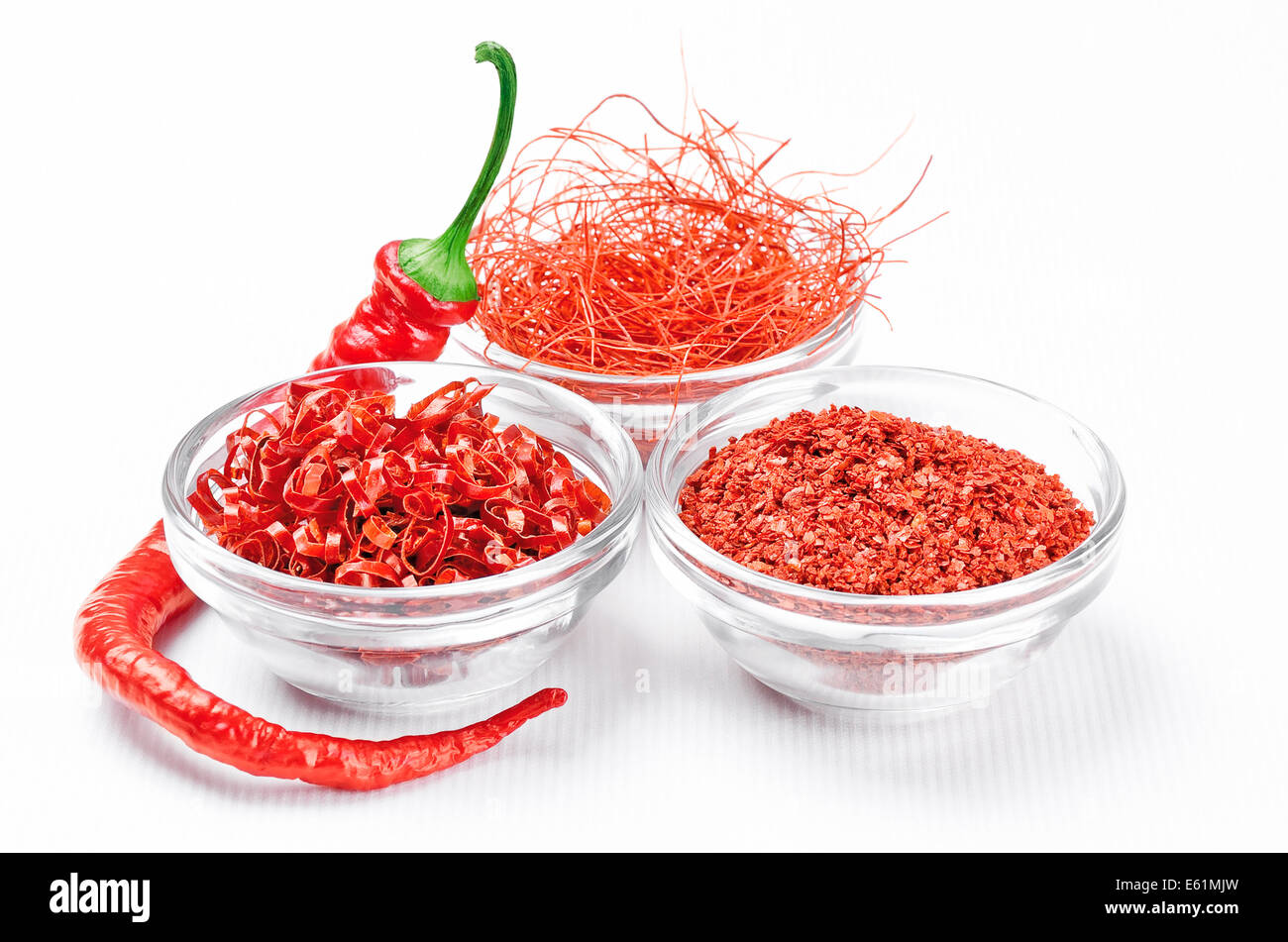 Les variations d'épices chili Banque D'Images