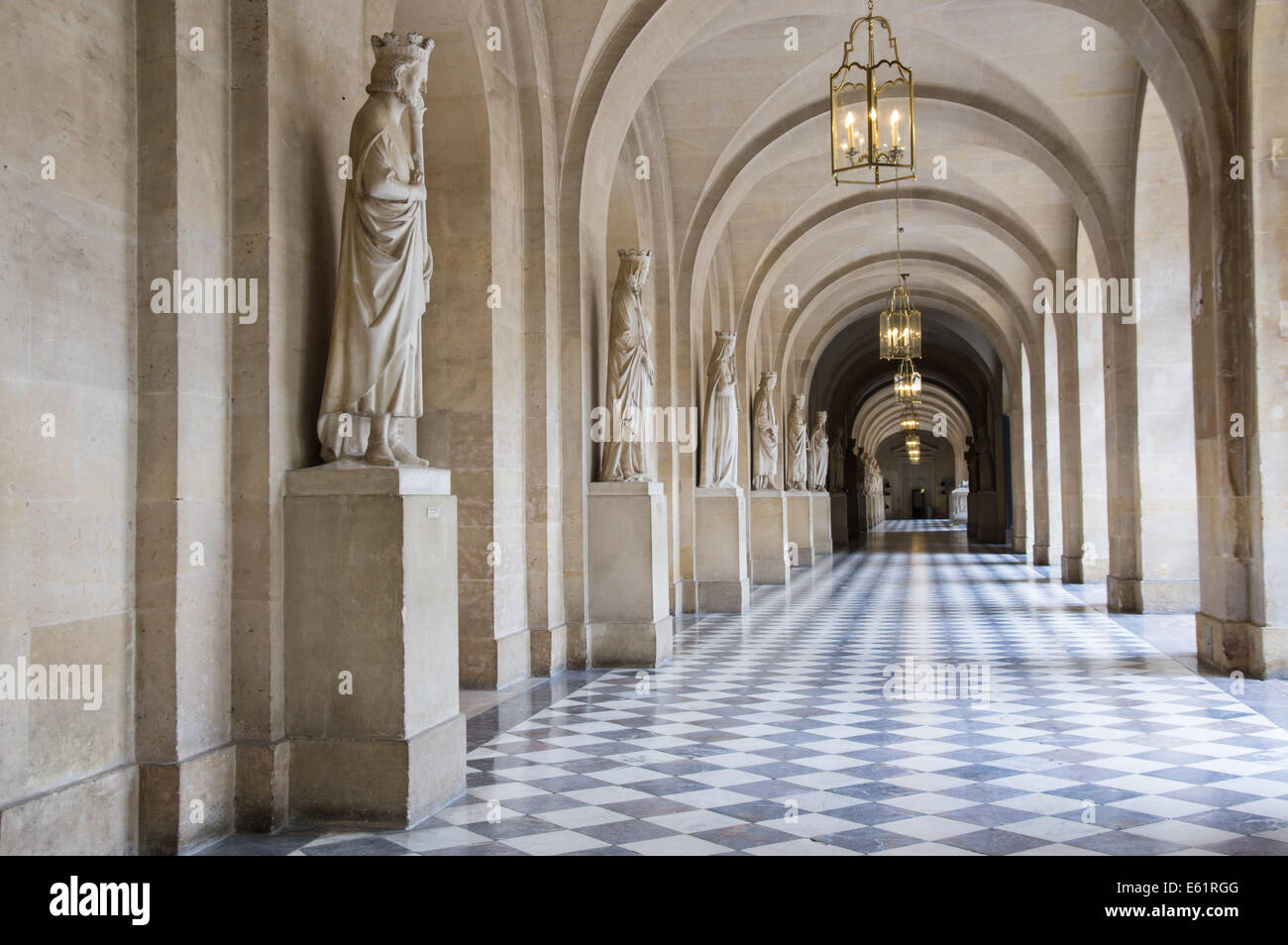 L'intérieur du corridor du château de Versailles Château de Versailles [ ] en France Banque D'Images