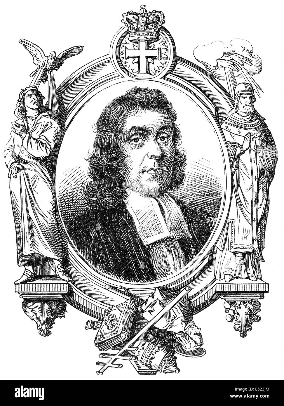 Thomas Tenison, 1636-1715, un responsable de l'église, l'archevêque de Canterbury, Banque D'Images
