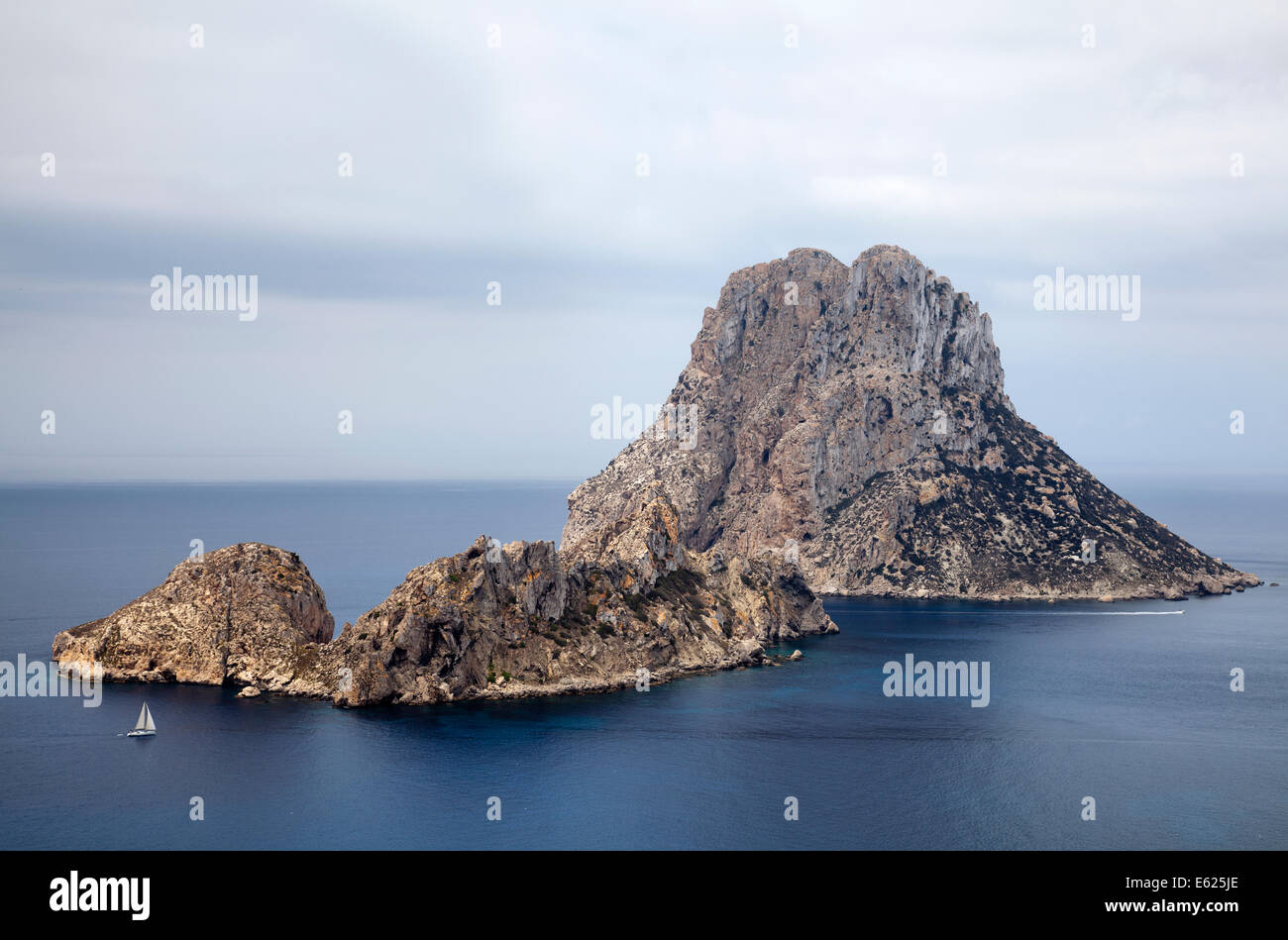 Es Vedra île au large de la Côte d'Ibiza - Ibiza Banque D'Images