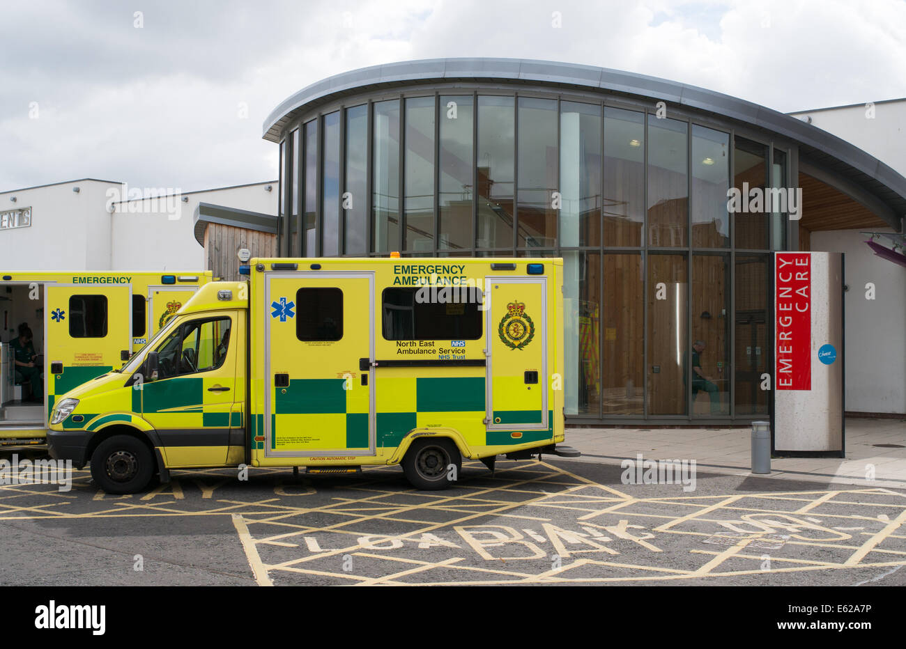 Entrée du service des urgences de l'hôpital du District de South Tyneside North East England UK Banque D'Images