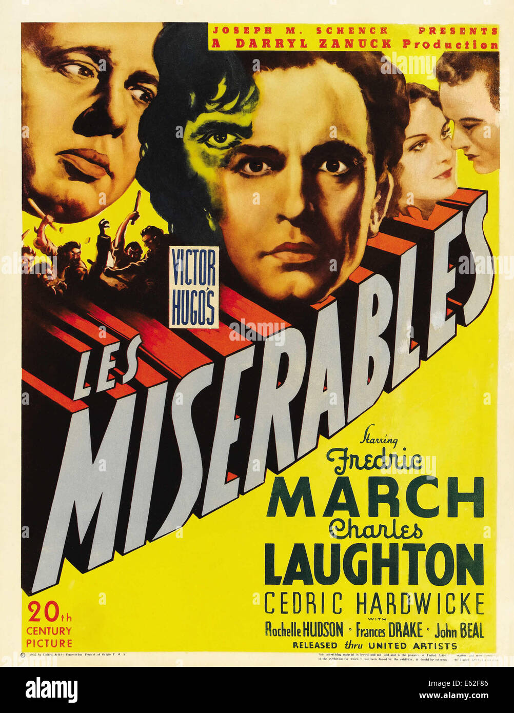LES MISÉRABLES - Affiche - film réalisé par Richard Boleslawski - 20th Century Fox 1935 Banque D'Images