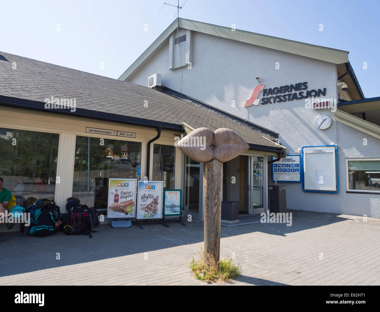 Fagernes skysstasjon, un centre névralgique des transports à Fagernes Norvège, un village avec un accès facile aux montagnes de parc national de Jotunheimen Banque D'Images