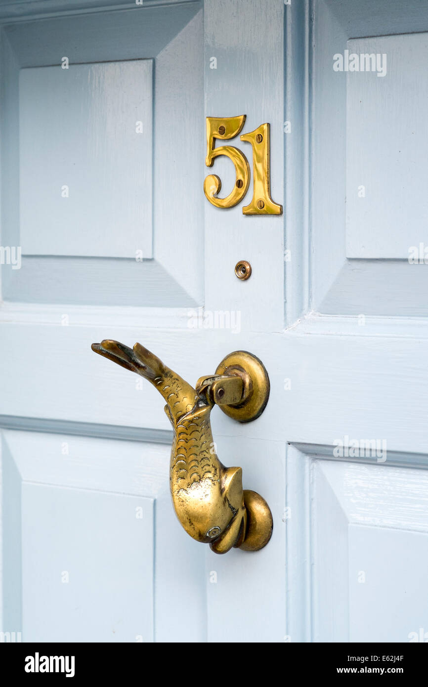 Blanc Urn Heurtoir avec Spy Trou.