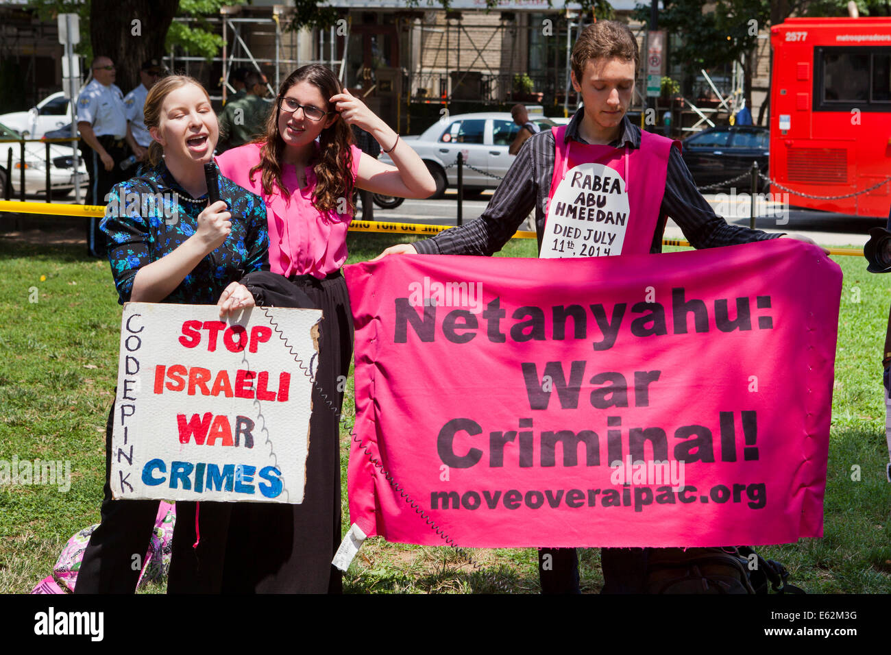 CodePink la tenue d'un rassemblement pro-Palestine - Washington, DC USA Banque D'Images