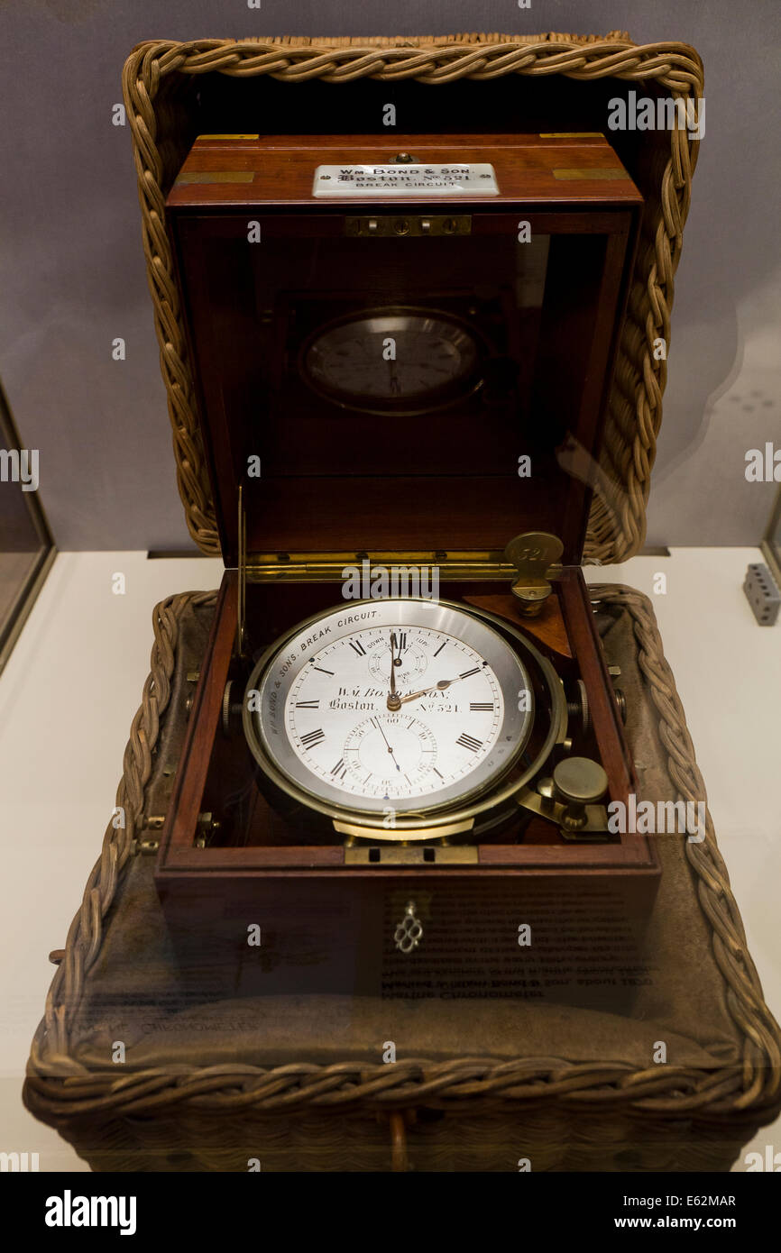 William Bond & Son chronomètre de marine, vers 1870 - National Air and Space Museum, Washington, DC, USA Banque D'Images