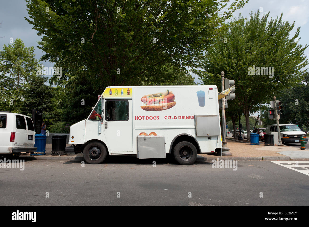 Hot dog food truck - USA Banque D'Images