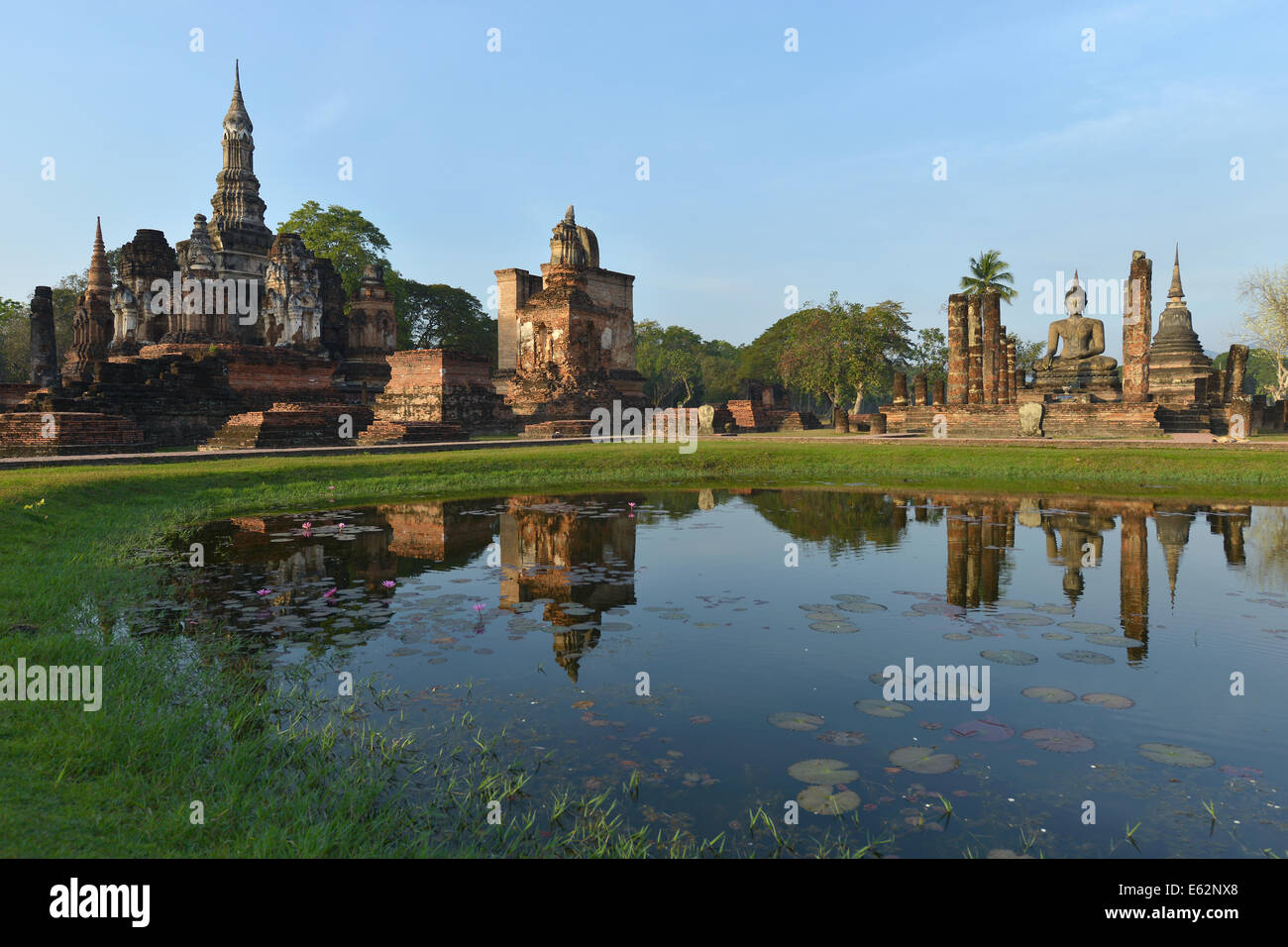 Parc historique de Sukhothai en Thailande Banque D'Images