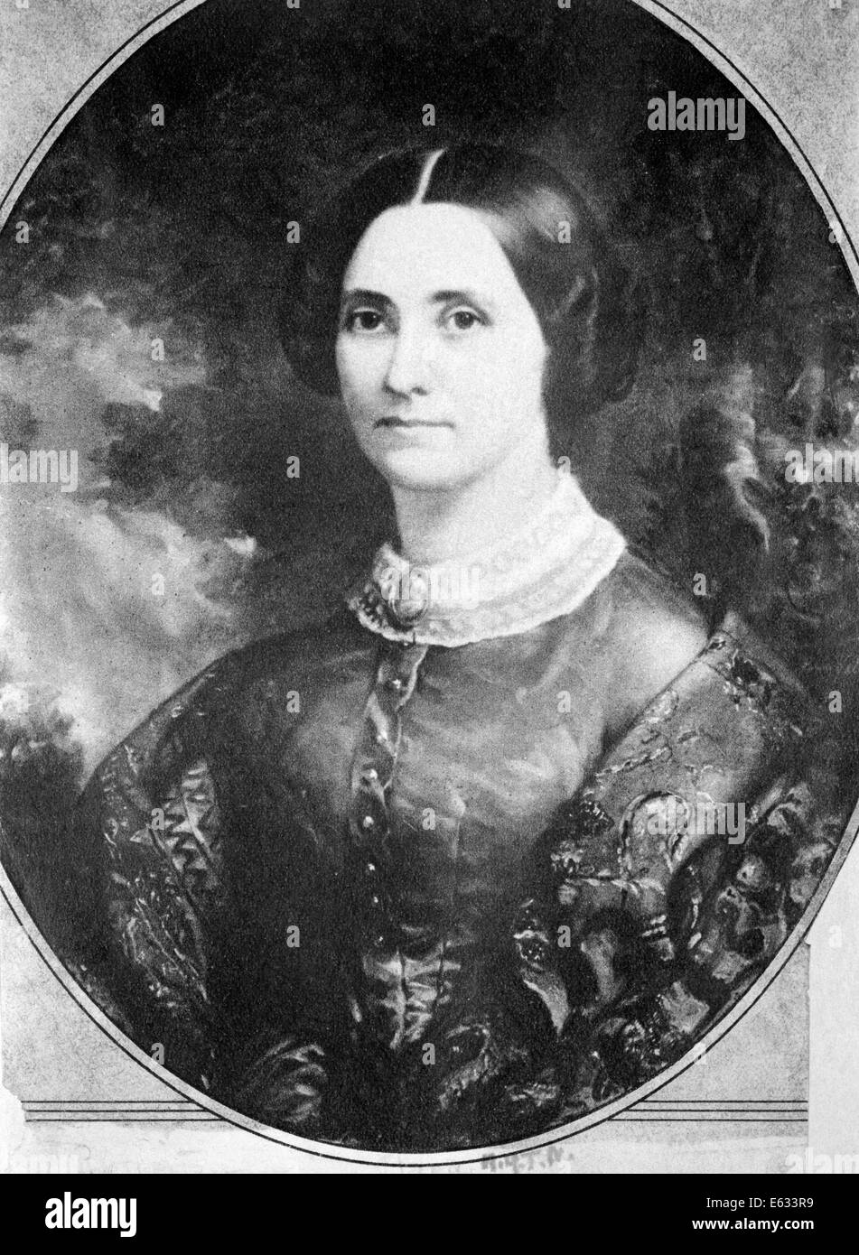 Années 1800 Années 1840 1844 PORTRAIT Clara Barton à l'âge de 23 ORGANISATEUR DE LA Croix-rouge AMÉRICAINE GUERRE CIVILE ET HUMANITAIRE INFIRMIER ENSEIGNANT Banque D'Images