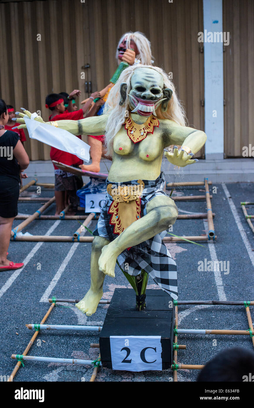 Silence, Nyepi Day Parade de Nouvel An Balinais Banque D'Images
