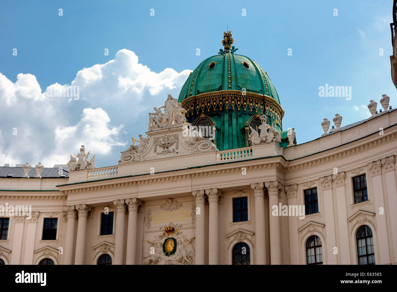 Dôme de toit de la Hofburg Vienne Banque D'Images