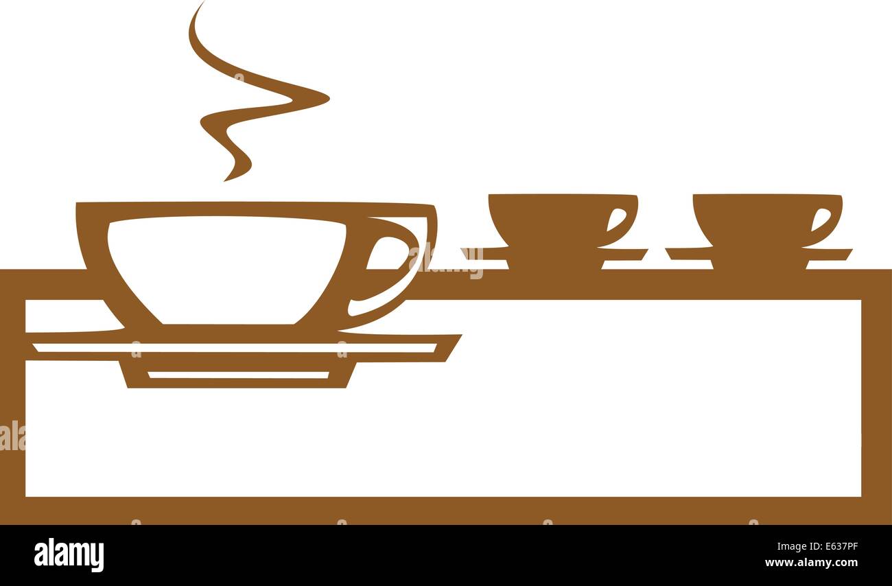 Café de base / espresso cup bonne conception des affiches ou panneaux. Illustration de Vecteur