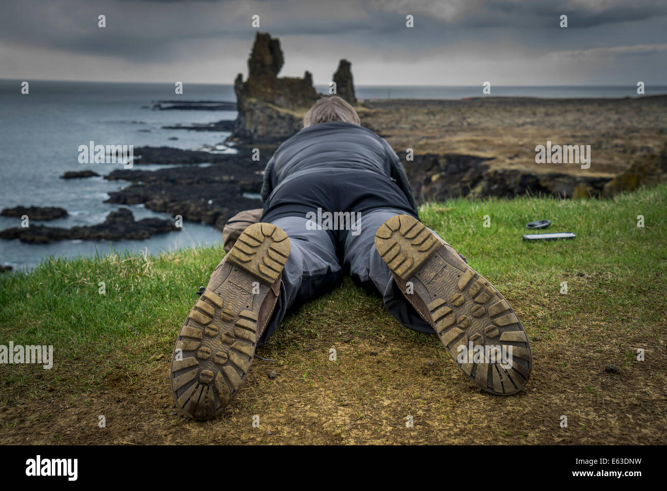 Photographie par londrangar, péninsule de snæfellsnes, l'islande Banque D'Images