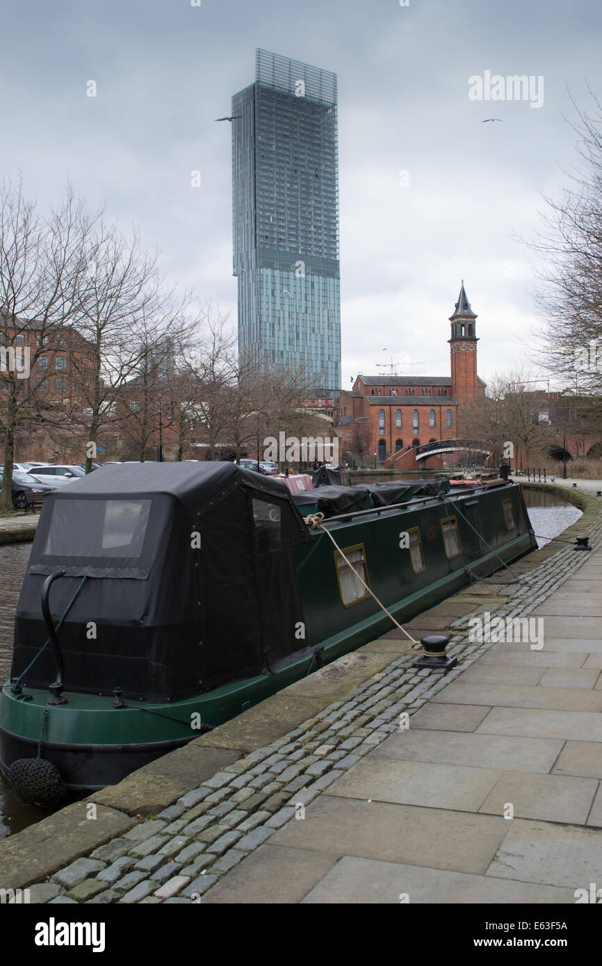 Beetham Tower forme le canal de Manchester Banque D'Images