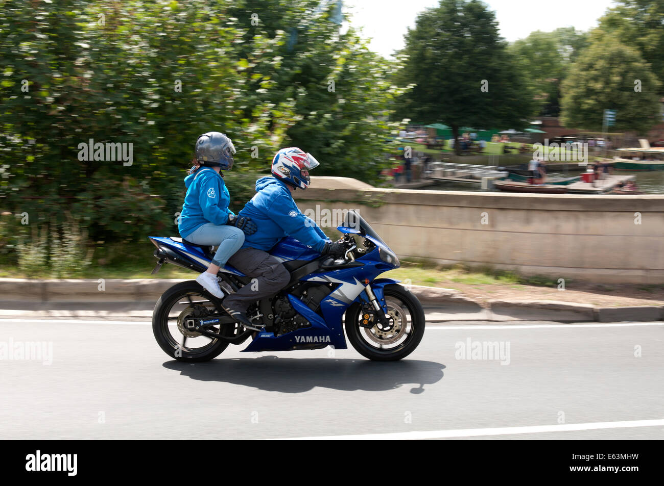Moto Yamaha, Stratford-upon-Avon, Royaume-Uni Banque D'Images