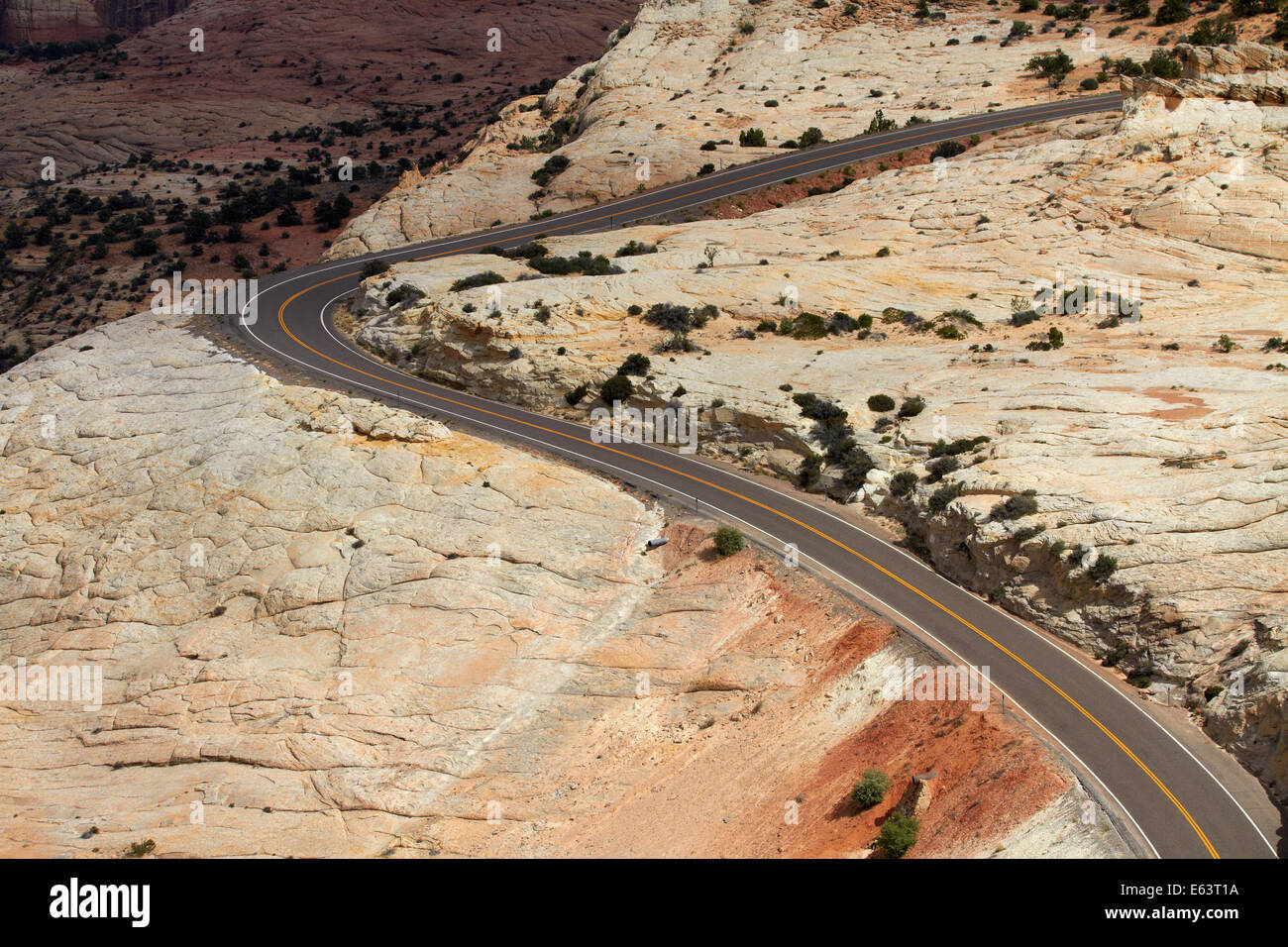 Scenic Byway 12, Grand Staircase-Escalante National Monument, près de Escalante, Garfield Pays, Utah, USA Banque D'Images