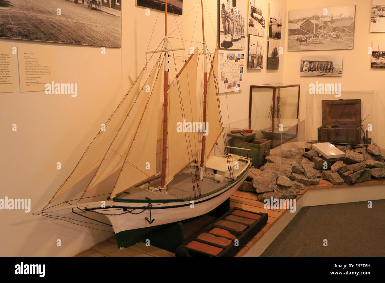 Jerimiah Merithew House, musée marin Penobscot, Bar Harbor, Maine, USA Banque D'Images Jerimiah Merithew House, musée marin Penobscot, Bar Harbor, Maine, USA Banque D'Images
