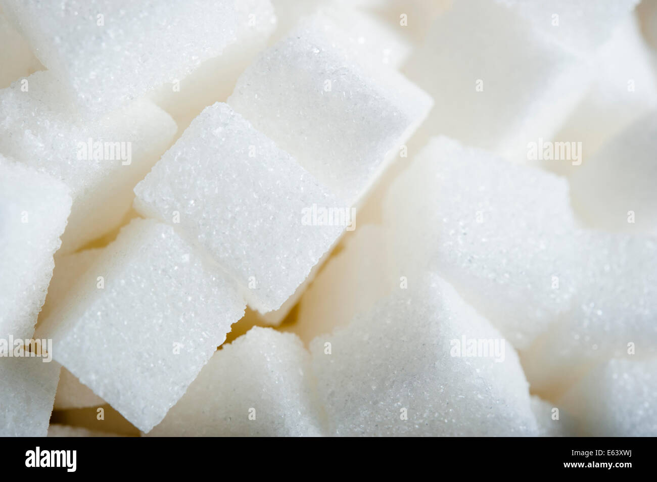 Cubes de sucre blanc Banque D'Images