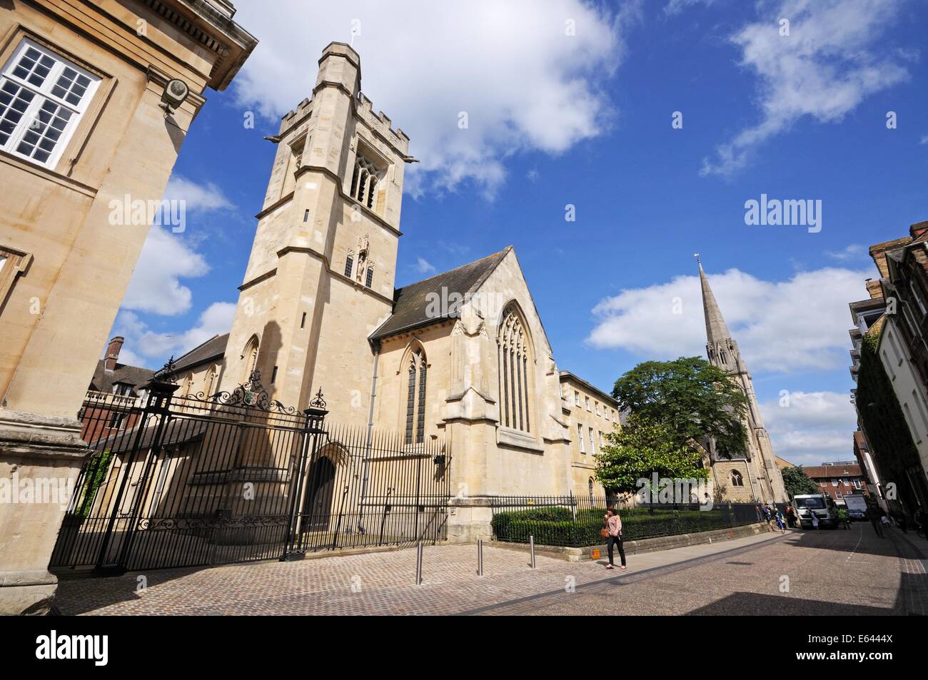 Vue sur St Peters College le long de New Inn, rue Hall, Oxford, Oxfordshire, Angleterre, Royaume-Uni, Europe de l'Ouest. Banque D'Images