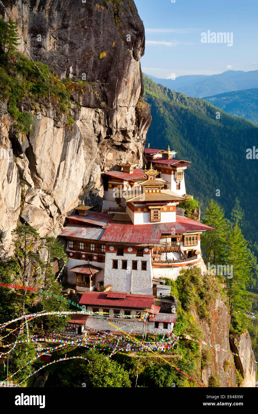 Tigers nid (Taktsang Goemba), la vallée de Paro, Bhoutan Banque D'Images