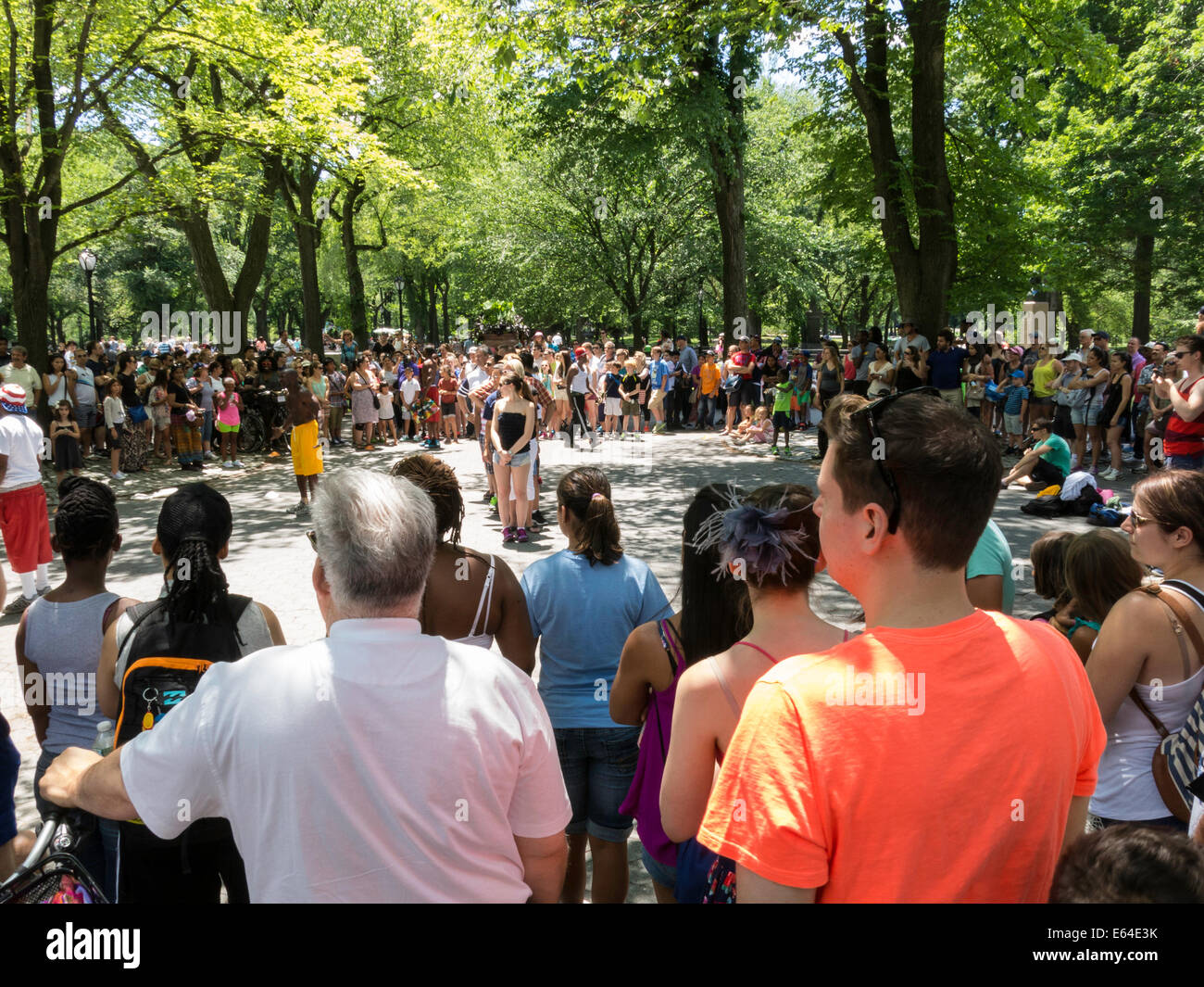 Les foules à Central Park, NYC Banque D'Images