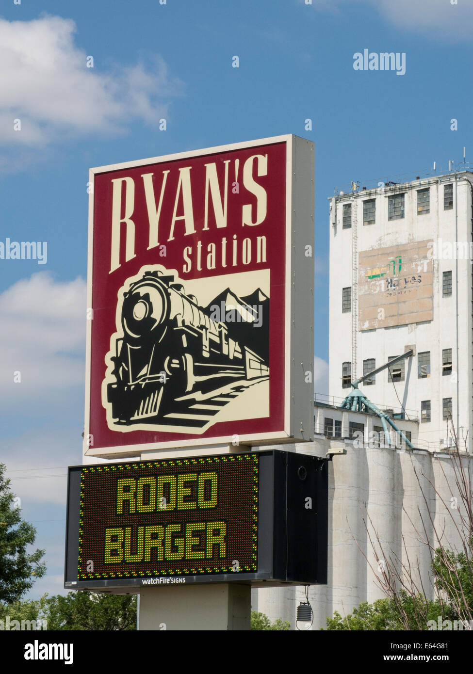 Ryan's Station Bar and Grill Restaurant, Great Falls, MT , USA Banque D'Images