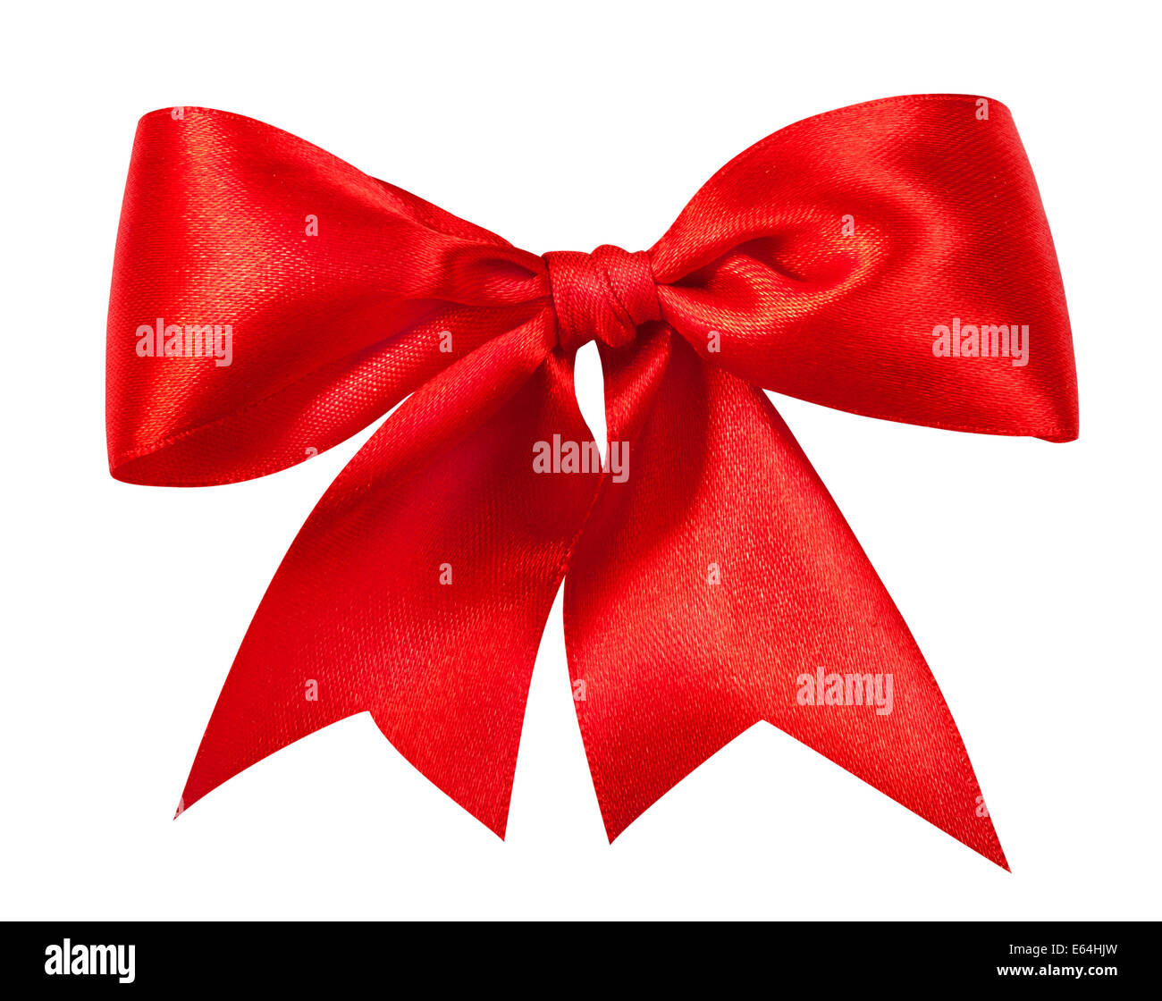 Red gift bow. Ruban. Isolé sur blanc. Clipping Parth Banque D'Images