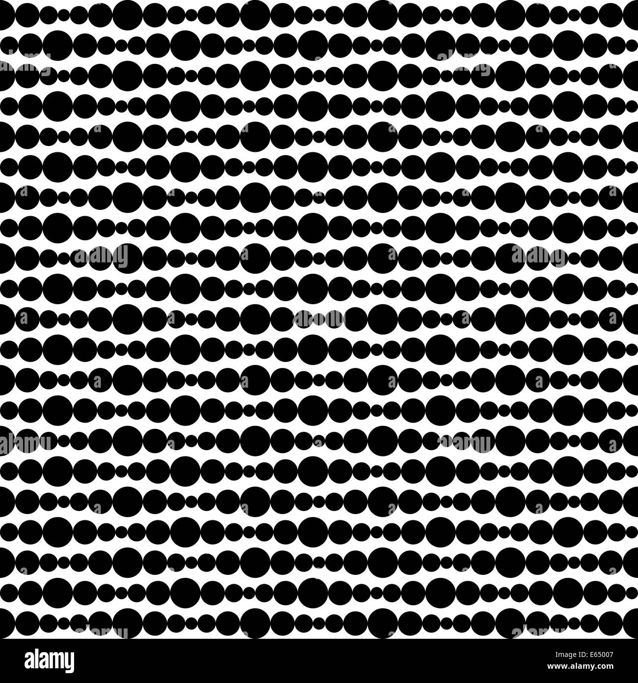 Retro Muster Punkte Kreise Retromuster schwarz weiß art Illustration modèle abstrakt artwort Illustrationen Vektor Vektorgrafik Banque D'Images