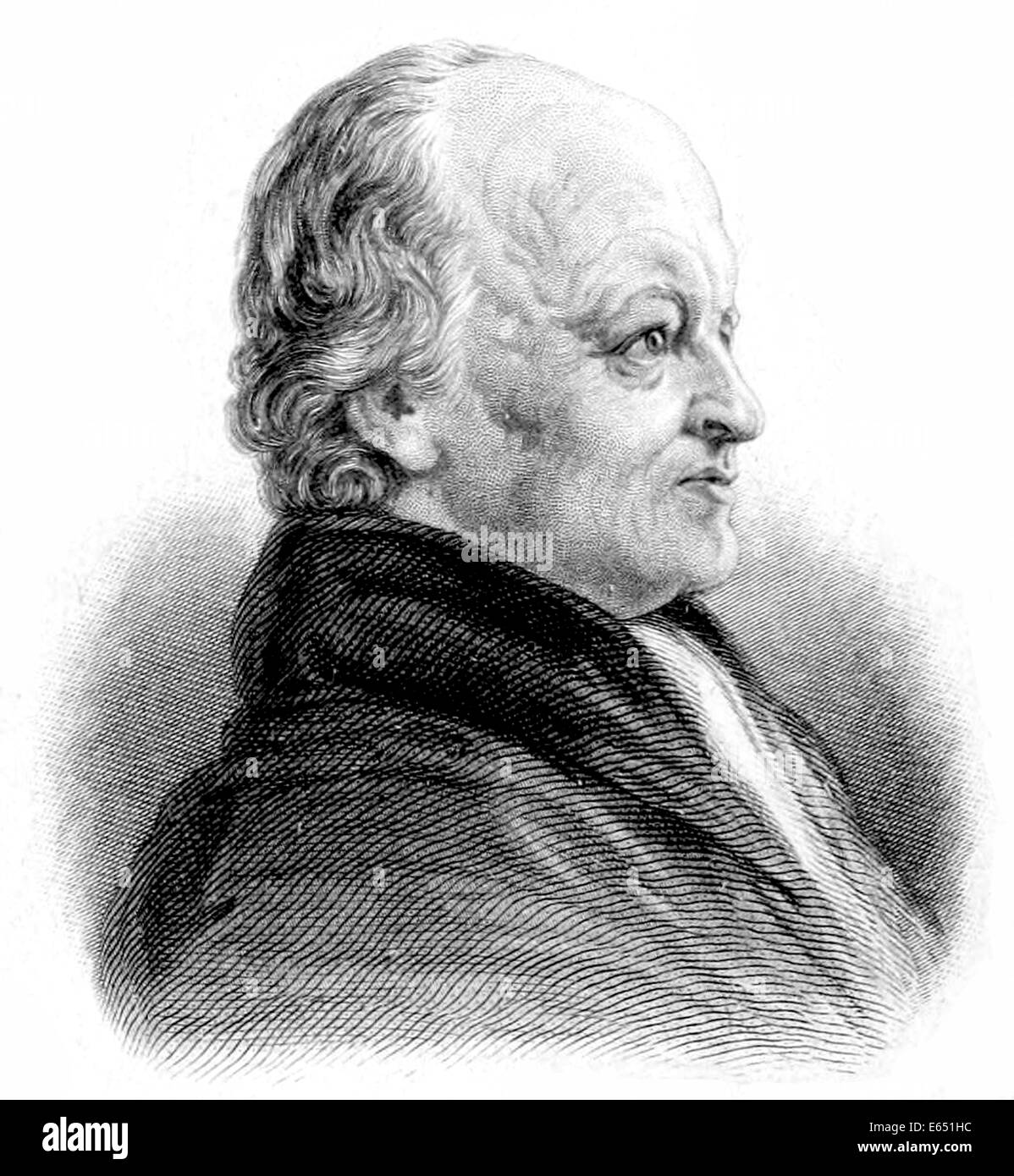 WILLIAM BLAKE (1757-1827) peintre et poète romantique anglais ici sur 1807 Banque D'Images