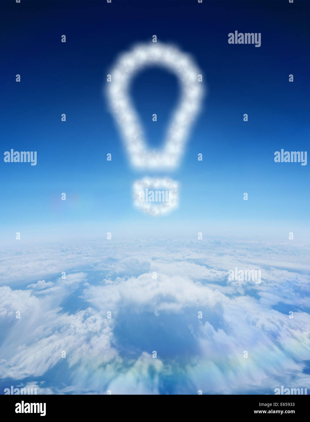 Image composite de nuage en forme d'exclamation Banque D'Images