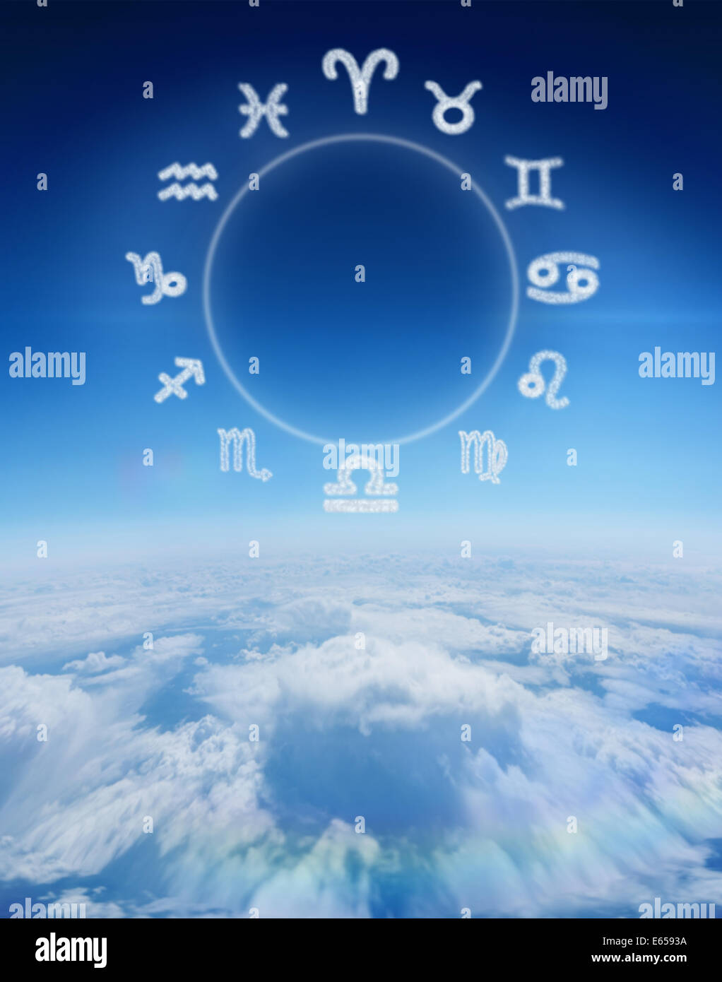 Image composite du tableau du zodiaque Banque D'Images
