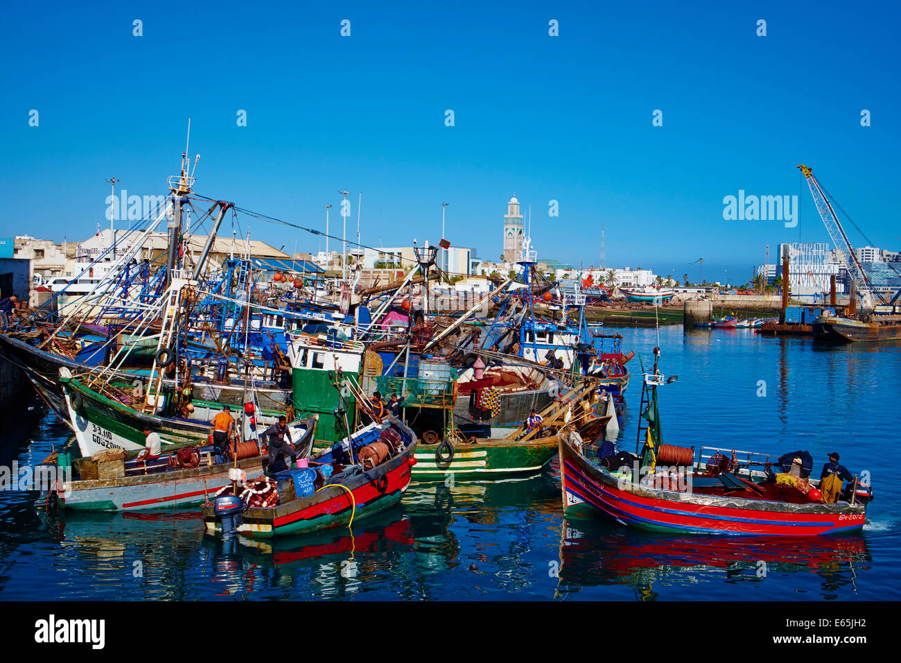 Maroc, Casablanca, le port de pêche Banque D'Images