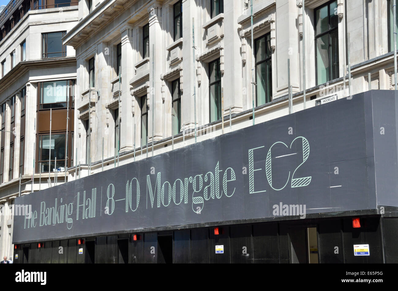 L'avion Hall 8 - 10 Moorgate EC2, Ville de London, UK Banque D'Images