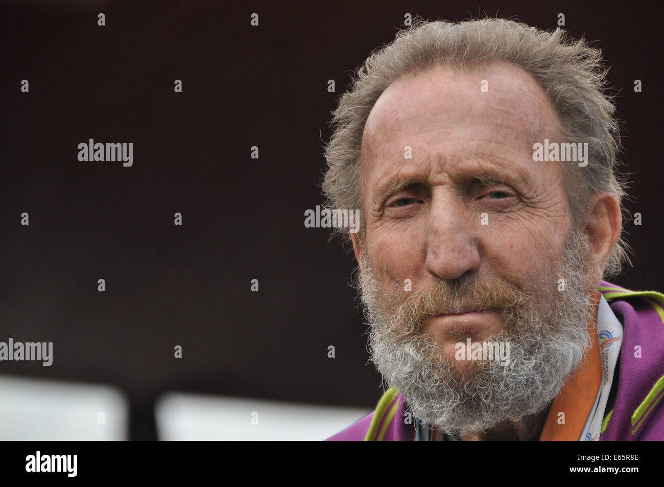 Zurich, Suisse. 15e Août, 2014. L'émigrant tchèque Peter Květ est près de 45 ans l'administrateur principal du stade du Letzigrund à Zurich, en ces jours où a lieu les championnats d'athlétisme d'Europe. Peter Květ est représentée au stade du Letzigrund à Zurich, Suisse, le 15 août 2014. © CTK/Alamy Live News Banque D'Images