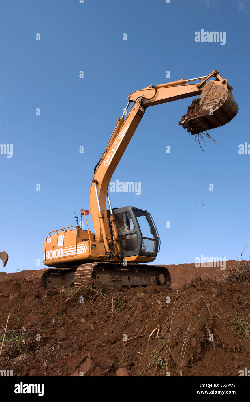 L'Excavateur de cas aux installations de formation pour les 478 installations de formation Ingénieur d'exploitation dans la région de Meriden, Connecticut. Banque D'Images